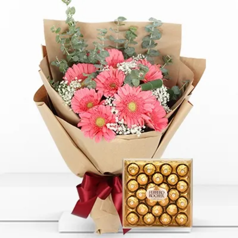 pink-gerbera-bouquet-with-ferrero-rocher-1